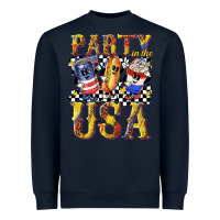 Navy party in the usa with leopard Heavyweight Sweatshirt - texasbilliewilder