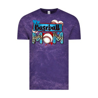 Cloud Purple baseball mom with leopard Vintage Tee - Zillion Design Studio