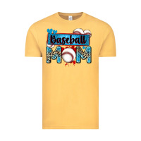 Vintage Mustard baseball mom with leopard Vintage Tee - Zillion Design Studio