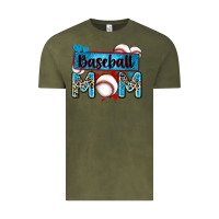 Vintage Olive baseball mom with leopard Vintage Tee - Zillion Design Studio