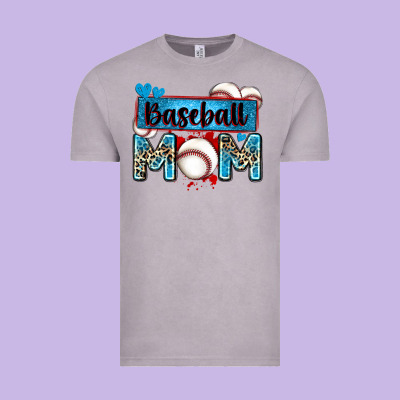 Baseball Mom With Leopard Vintage Tee Designed By Zillion Design Studio