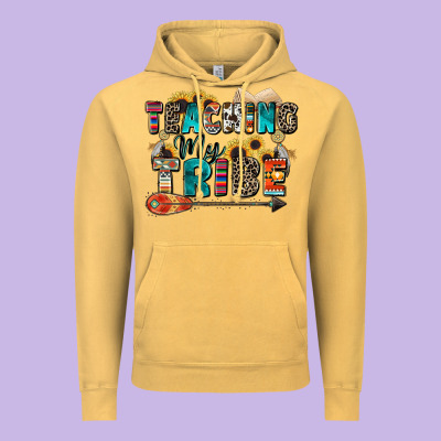 Teaching My Tribe Vintage Hoodie Designed By Zillion Design Studio