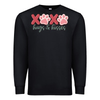 Black xoxo hugs and kisses Premium Sweatshirt - MaliasSmallBusiness