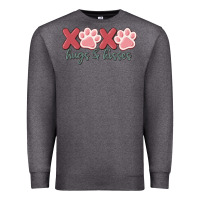 Charcoal Heather xoxo hugs and kisses Premium Sweatshirt - MaliasSmallBusiness