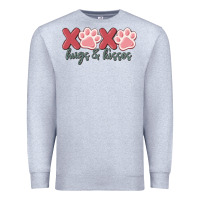 Heather Grey xoxo hugs and kisses Premium Sweatshirt - MaliasSmallBusiness