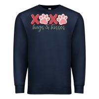 Navy xoxo hugs and kisses Premium Sweatshirt - MaliasSmallBusiness