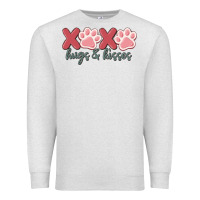 Oatmeal Heather xoxo hugs and kisses Premium Sweatshirt - MaliasSmallBusiness