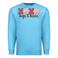 Ocean Blue xoxo hugs and kisses Premium Sweatshirt - MaliasSmallBusiness