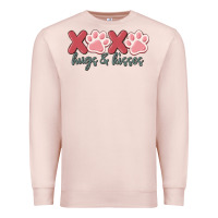 Pale Pink xoxo hugs and kisses Premium Sweatshirt - MaliasSmallBusiness