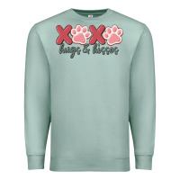 Seafoam xoxo hugs and kisses Premium Sweatshirt - MaliasSmallBusiness