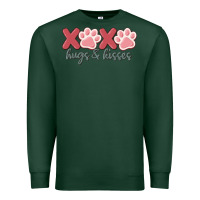 Sports Green xoxo hugs and kisses Premium Sweatshirt - MaliasSmallBusiness