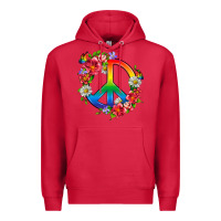 Cardinal Peace Pride LGBTQ+ And Flowers Premium Hoodie - BundleAndBundleShop