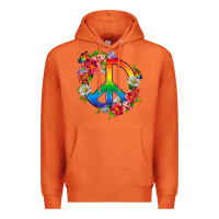 Carrot Peace Pride LGBTQ+ And Flowers Premium Hoodie - BundleAndBundleShop