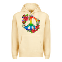 Pina Colada Peace Pride LGBTQ+ And Flowers Premium Hoodie - BundleAndBundleShop