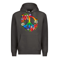 Smoke Peace Pride LGBTQ+ And Flowers Premium Hoodie - BundleAndBundleShop
