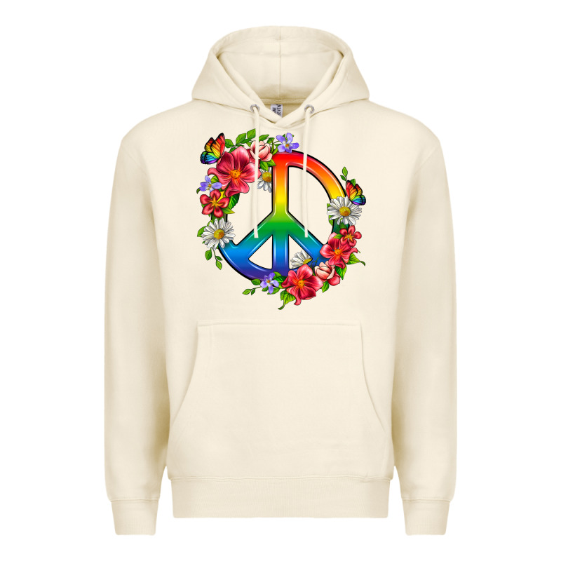 Peace Pride Lgbtq+ And Flowers Premium Hoodie by BundleAndBundleShop | Teevron