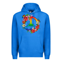 True Royal Peace Pride LGBTQ+ And Flowers Premium Hoodie - BundleAndBundleShop