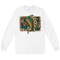 White indian headdress with background Long Sleeve Tee - HRA Design Shop