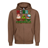 Chestnut merry christmas with cupcakes Zipper Hoodie - AdoDesignShop