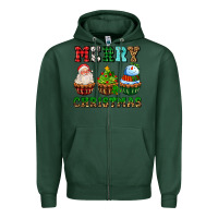 Sports Green merry christmas with cupcakes Zipper Hoodie - AdoDesignShop