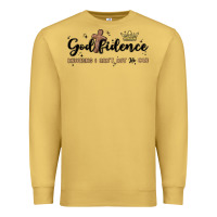 Antique Gold godfidence Premium Sweatshirt - MaliasSmallBusiness