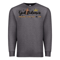 Charcoal Heather godfidence Premium Sweatshirt - MaliasSmallBusiness