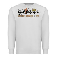 Dove Grey godfidence Premium Sweatshirt - MaliasSmallBusiness