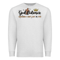 Oatmeal Heather godfidence Premium Sweatshirt - MaliasSmallBusiness
