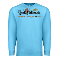 Ocean Blue godfidence Premium Sweatshirt - MaliasSmallBusiness