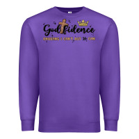 Purple godfidence Premium Sweatshirt - MaliasSmallBusiness
