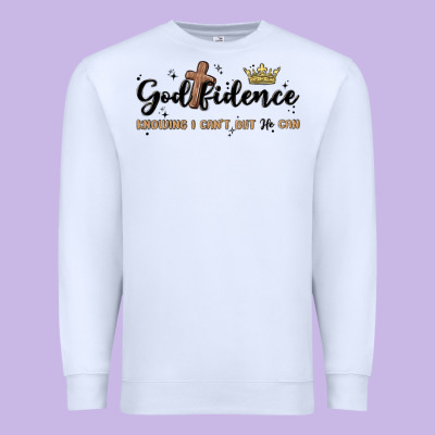 Godfidence Premium Sweatshirt Designed By Maliassmallbusiness