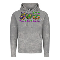 Cloud Rock Peace Love King Cake Vintage Hoodie - RanaPortraitStore