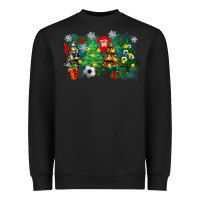Black christmas trees with soccer Heavyweight Sweatshirt - Zillion Design Studio