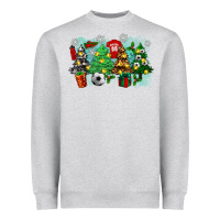 Heather Grey christmas trees with soccer Heavyweight Sweatshirt - Zillion Design Studio