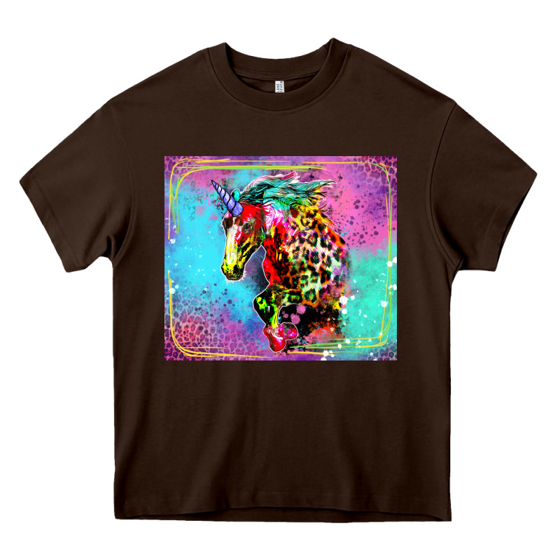 Colorful Unicorn Horse Heavy Core Tee by LillyAllenDesigns | Teevron