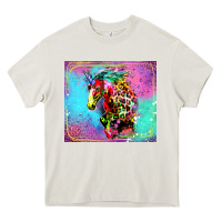 Cream Colorful Unicorn Horse Heavy Core Tee - LillyAllenDesigns
