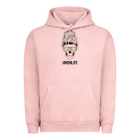 Pigment Salmon Daisy Mom Skull Urban Hoodie - Bettercallsaul