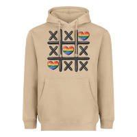 Mushroom pride tic tac toe Heavyweight Hoodie - MaliasSmallBusiness