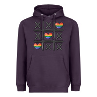 Plum pride tic tac toe Heavyweight Hoodie - MaliasSmallBusiness