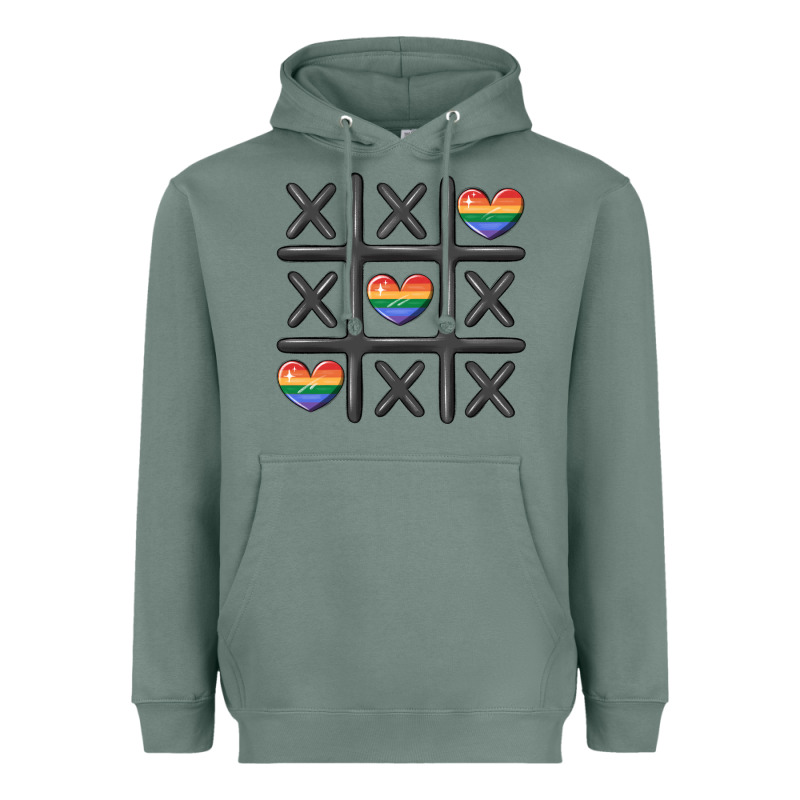 Pride Tic Tac Toe Heavyweight Hoodie by MaliasSmallBusiness | Teevron