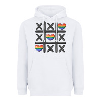 White pride tic tac toe Heavyweight Hoodie - MaliasSmallBusiness