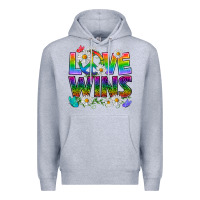Heather Grey Pride LGBTQ+ Love Wins Premium Hoodie - BundleAndBundleShop