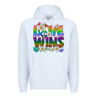 White Pride LGBTQ+ Love Wins Premium Hoodie - BundleAndBundleShop