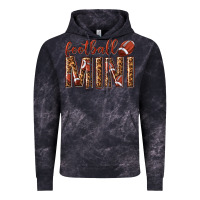 Cloud Black football mini with leopard Vintage Hoodie - texasbilliewilder