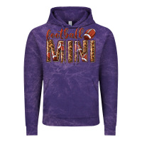 Cloud Purple football mini with leopard Vintage Hoodie - texasbilliewilder
