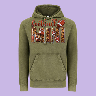 Football Mini With Leopard Vintage Hoodie Designed By Texasbilliewilder