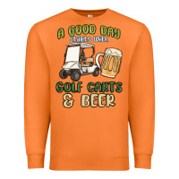 Carrot a god day starts with golf carts and beer Premium Sweatshirt - MaliasSmallBusiness