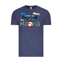 Vintage Denim baseball mama with leopard Vintage Tee - Zillion Design Studio