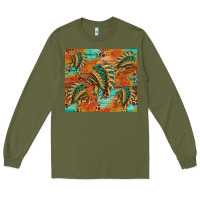 Army Green indian headdress pattern tumbler Long Sleeve Tee - HRA Design Shop