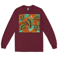 Burgundy indian headdress pattern tumbler Long Sleeve Tee - HRA Design Shop